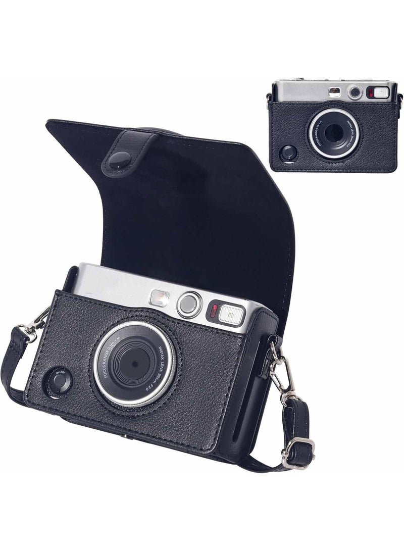 OSHIMA Instant Mini Evo Case, Compatible for Fuji Mini Evo Camera, Camera Protective Case Bag with Adjustable Shoulder Strap(Black) - Image 1